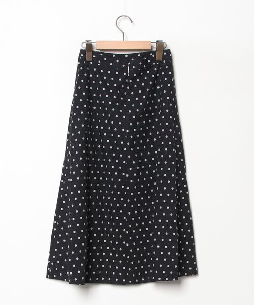 kate spade new york」 ドット柄フレアスカート 00 ブラック  