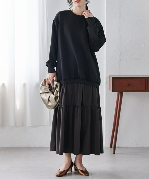 RANAN（ラナン） ワンピース ティアードドッキングワンピース