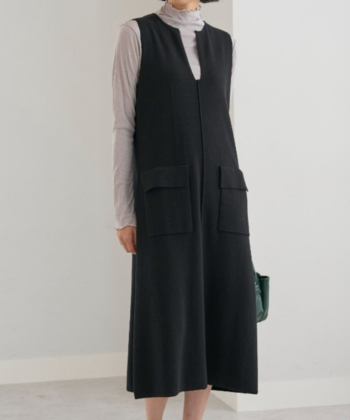 UNDOVE ジャンパースカート UNDOVE/綿100％ニットジャンパー