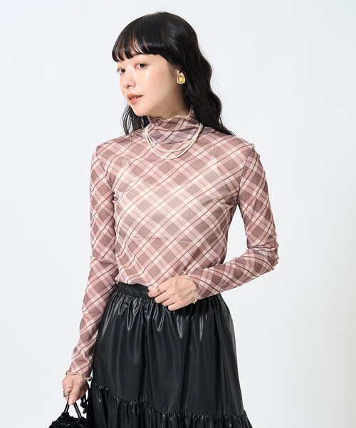 FREAK'S STORE tシャツ チェックシアートップス レディース