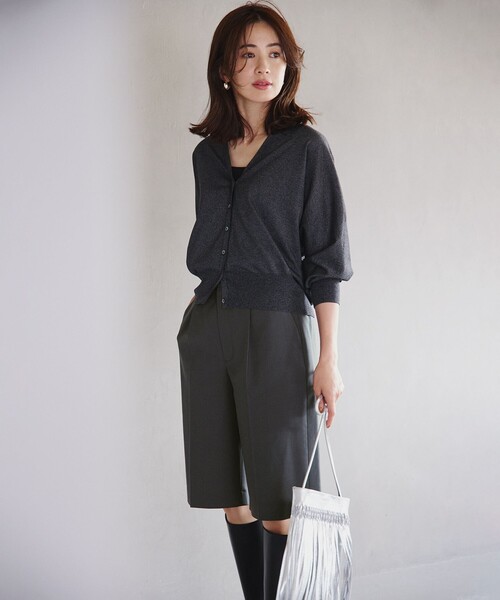 新品⭐︎ 23区L⭐︎ 【CLASSY.掲載/洗える】TWマットクロス ハーフパンツ 23区 パンツ 「CLASSY.10月号掲載/洗える」TWマットクロス