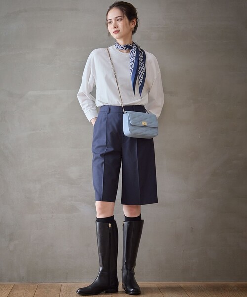新品⭐︎ 23区L⭐︎ 【CLASSY.掲載/洗える】TWマットクロス ハーフパンツ 23区 パンツ 「CLASSY.10月号掲載/洗える」TWマットクロス