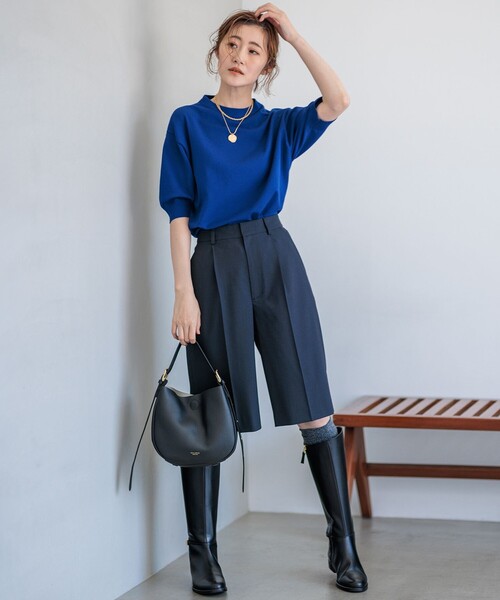 新品⭐︎ 23区L⭐︎ 【CLASSY.掲載/洗える】TWマットクロス ハーフパンツ 23区 パンツ 「CLASSY.10月号掲載/洗える」TWマットクロス