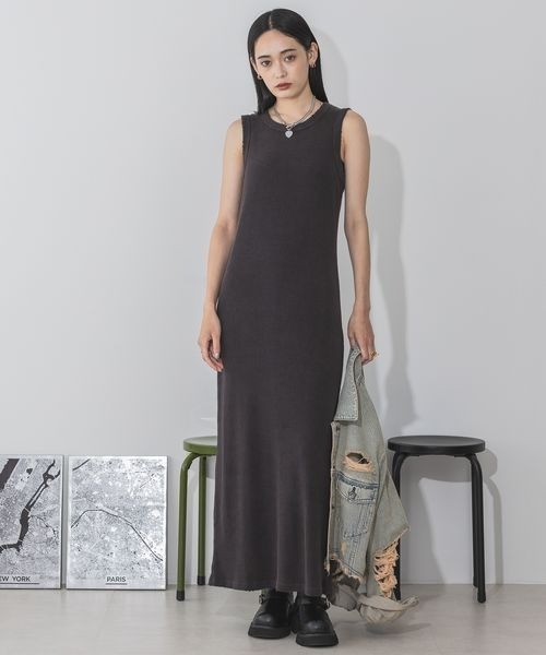 ★ちづりん様★ブローチ無しでのお値段です★ReneTISSUE社シャツワンピース JEANASIS ワンピース ブリーチカットリブNSワンピース/141054