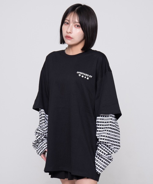 OY（オーワイ） tシャツ TRUMP STRIPE LAYERED LONG SLEEVE/トランプ