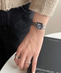 腕時計 レディース シンプルスクエア シルバー...の詳細画像3