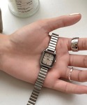 腕時計 レディース シンプルスクエア シルバー...の詳細画像2