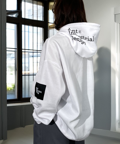 パーカー 映えフードレトロ プル パーカーANT Industrial Design 韓国ストリート レディース メンズ | Candlestick | 06