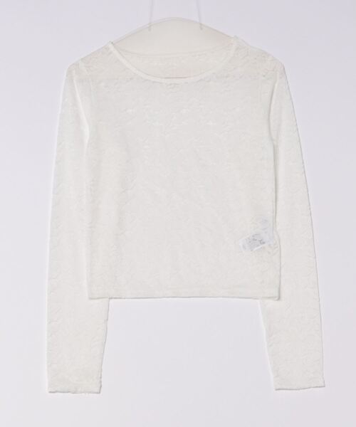 tシャツ LACE L/S TOP レディース Lace Ladies tシャツ カップ付き半袖Tシャツ トップスインナー