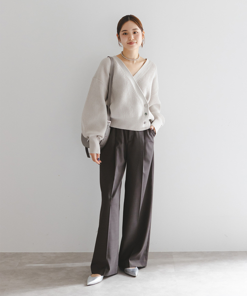 [6/23までの出品]nobleエステルツイルストレッチスラックスパンツ34 エステルツイルストレッチスラックスパンツ | ノーブル(Noble