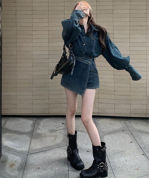 ViViDAY セットアップ 「セットアップ」デニムシャツ＋デニム
