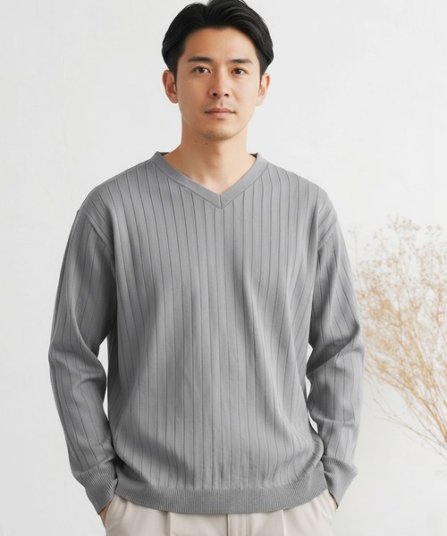 JIGGYS SHOP（ジギーズショップ） セーター ニット ワイドリブVネック