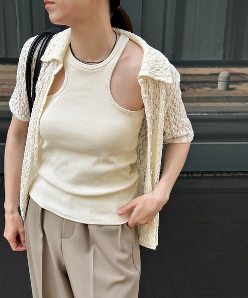 select MOCA（セレクトモカ） タンクトップ ノースリーブ カップ付き