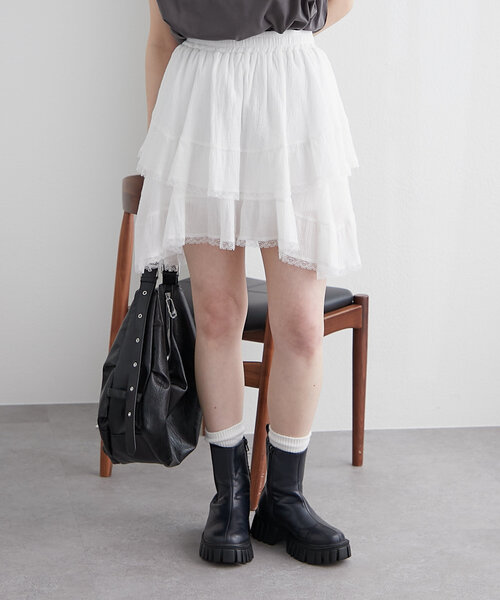 w closet レースアシメスカパン w closet スカート レースアシメスカパン : ZOZOTOWN Yahoo!店