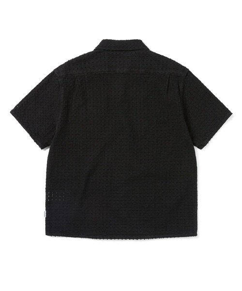 thisisneverthat シャツ Damaged Denim Zip S/S Shirt メンズ