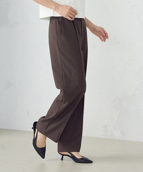パンツ miica Mame Kurogouchi＞Acetate Polyester High Waisted Center
