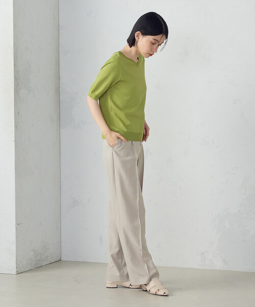 パンツ miica Mame Kurogouchi＞Acetate Polyester High Waisted Center