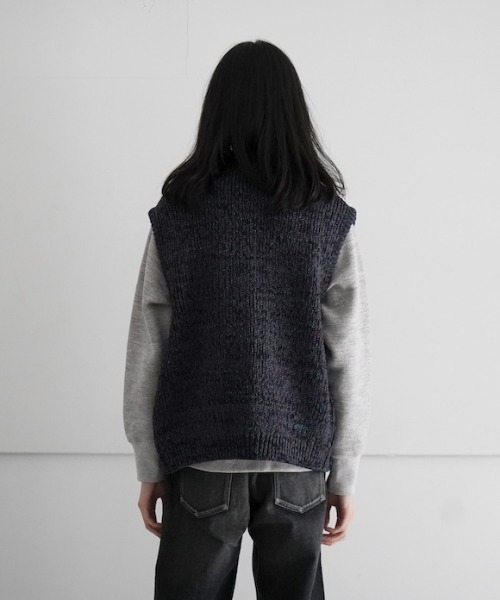 ENCOMING（インカミング） ベスト ジレ ENCOMING KNITTED TWO POCKET
