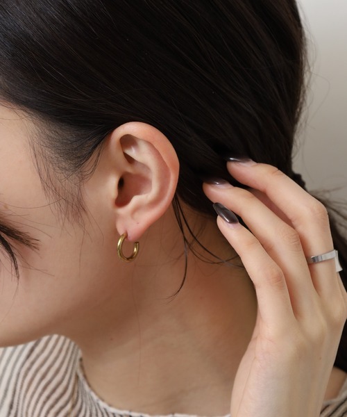 フープピアス 13mm サージカルステンレス 金属アレルギー対応 セール】【 金属アレルギー対応 】シンプルフープピアス