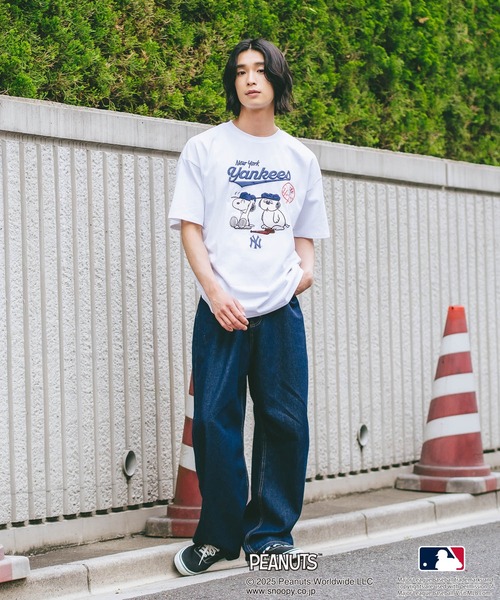 PEANUTS MLB TOKYO SERIES Tシャツ サイズL ドジャース MLB tシャツ 「PEANUTS×MLB」オリジナルデザイン Tシャツ