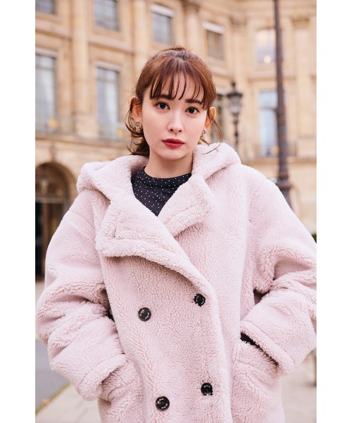 Her lip to 正規品ピンクダブルブレストコート Her lip to コート M ピンク レディース : ZOZOTOWN Yahoo!店 - 通販