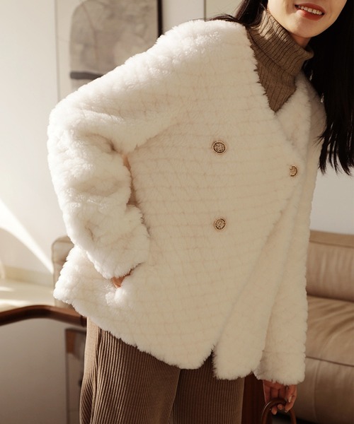 「Jasmine Grandiflorum」 ノーカラージャケット LARGE グレー レディース_画像9