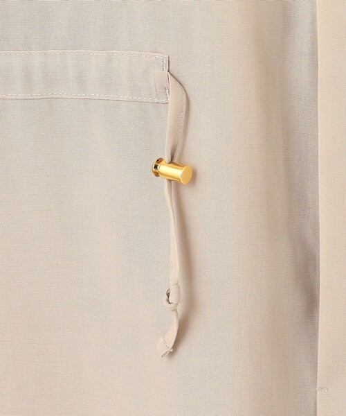 23区 ブラウス シャツ 「洗える」ライトシアーマットクロス ミリタリー