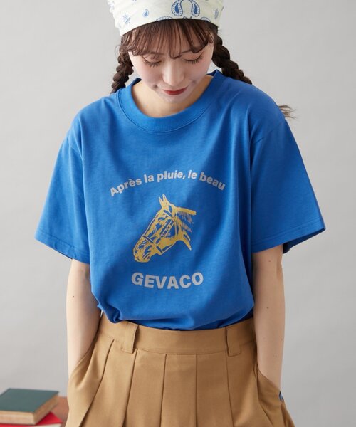 tシャツ 「GEVACO」グラフィック半袖ワッフルリンガーTEE レディース メンズ セール】【GEVACO】グラフィック半袖ワッフルリンガーTEE（T