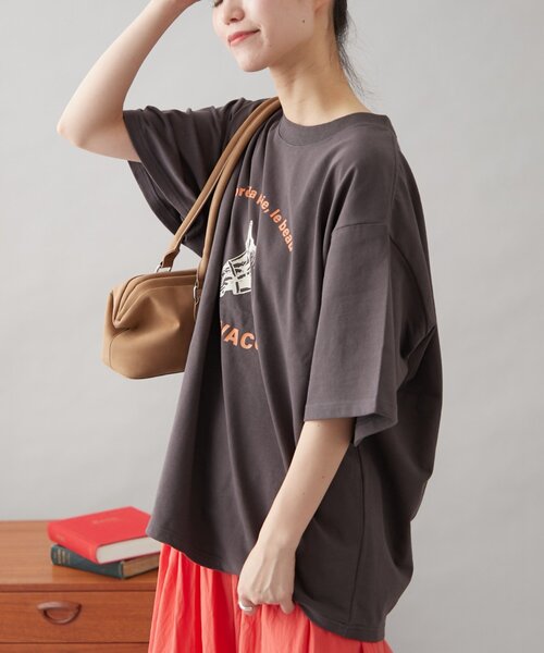 tシャツ 「GEVACO」グラフィック半袖ワッフルリンガーTEE レディース メンズ セール】【GEVACO】グラフィック半袖ワッフルリンガーTEE（T