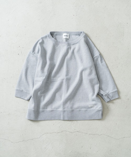 tシャツ Wジャガード7分袖クルーネックプルオーバー レディース quadro tシャツ Wジャガード7分袖クルーネックプルオーバー