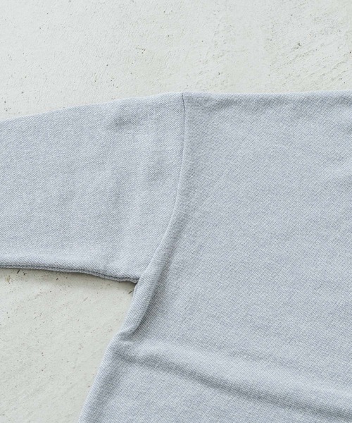 tシャツ Wジャガード7分袖クルーネックプルオーバー レディース quadro tシャツ Wジャガード7分袖クルーネックプルオーバー
