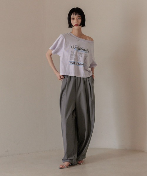 LOWRYS FARM tシャツ 2WAYロゴTEE 452592 レディース : ZOZOTOWN Yahoo