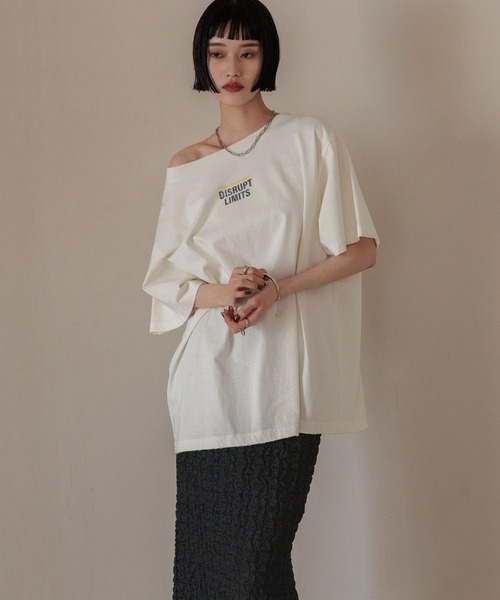 LOWRYS FARM tシャツ 2WAYロゴTEE 452592 レディース : ZOZOTOWN