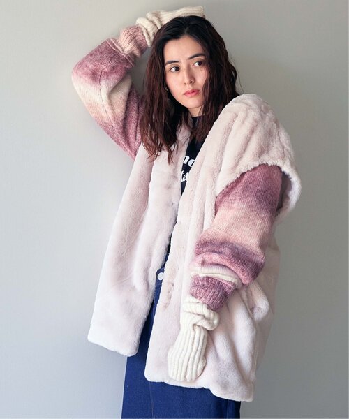 「VENCEEXCHANGE」 ニットカーディガン FREE ピンク レディース_画像2