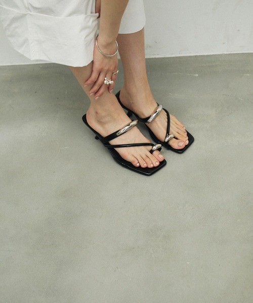 サンダル・ミュール LAUTRE CHOSE SANDALS WITH ANIMAL PRINT LAUTRE CHOSE SANDALS WITH ANIMAL PRINT (サンダル・ミュール