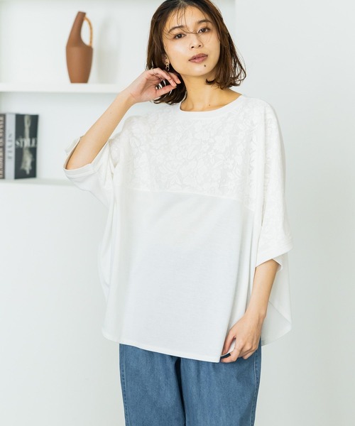 tシャツ ジグザグステッチ プルオーバー レディース チチカカ Rico カットワーク刺繍プルオーバー ／ シャツ