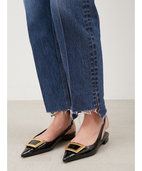 [Mila Owen] повреждение обработка Denim брюки 0 слоновая кость женский 