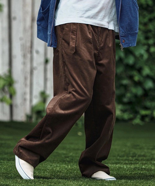 CAMBIO（カンビオ） ワイドパンツ パンツ mp13803- Belted Corduroy