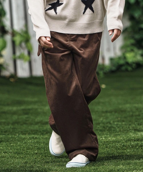 CAMBIO（カンビオ） ワイドパンツ パンツ mp13803- Belted Corduroy