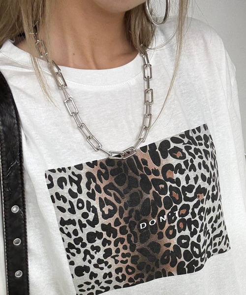 non-hedge tシャツ ヒョウ柄ビッグTシャツ レディース