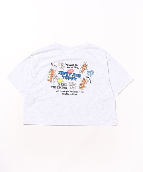 tシャツ TOM＆JERRY ショート丈 胸刺繍 バックプリントTシャツ キッズ