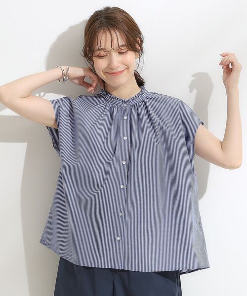 ブラウス シャツ リーフ柄フレンチスリーブシャツ レディース 楽天市場】リーフプリントシャツブラウス シャツ フレンチ