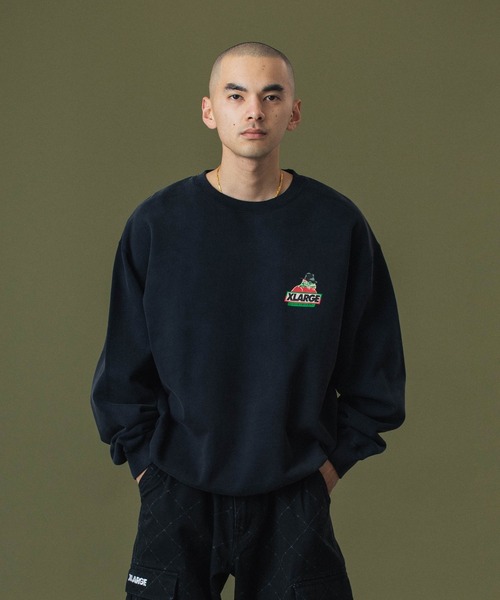 XLARGE ネイビー イエロー トレーナー XLARGE ネイビー イエロー トレーナー L