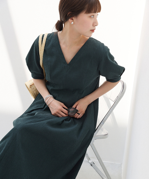 新品  イエナ　Vネックワンピース IENA｜B. サッカーVネックワンピース | Rakuten Fashion(楽天