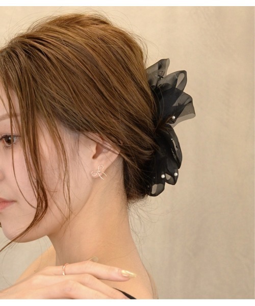Heartdance ヘアクリップ とばしパールフリルバンスクリップ