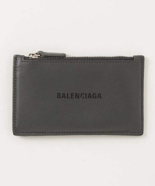 【美品】BALENCIAGA バレンシアガ ロゴカードケース グレー バレンシアガ BALENCIAGA カードケース （グレー） -靴