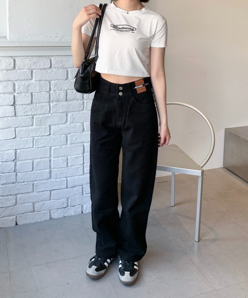 「SHEPP」 加工デニムパンツ M ブルー レディース