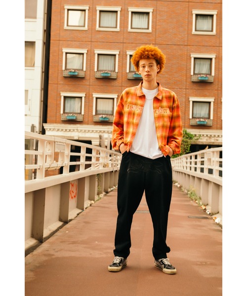 ICECREAM ブルゾン アウター APPLIQUE LOGO FLANNEL CHECK ZIP