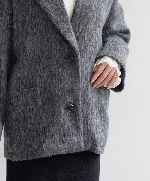 Thevon（ゼヴォン） コート アウター シャギーミドルコート レディース