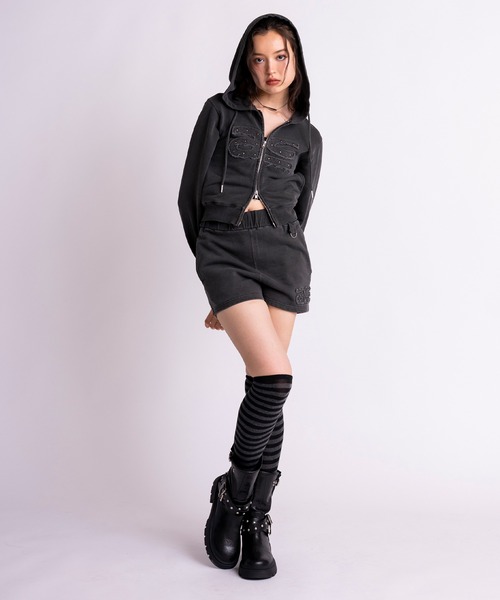 ACLENT（アクレント） パーカー ピグメントコンパクトジップフーディー